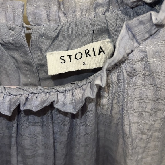 Storia Icy Blue Ruffled Layered Dress - Picture 7 of 8